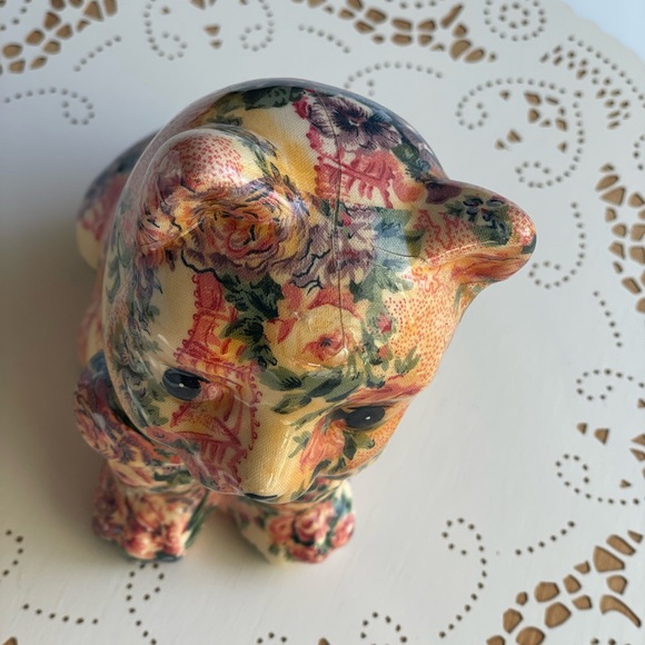 Floral Patterned Decoupage Vintage Cat Decor - Picture 14 of 16